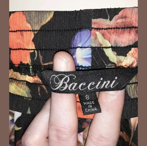 Baccini size 8 floral pants with drawstring NWT - Picture 6 of 8